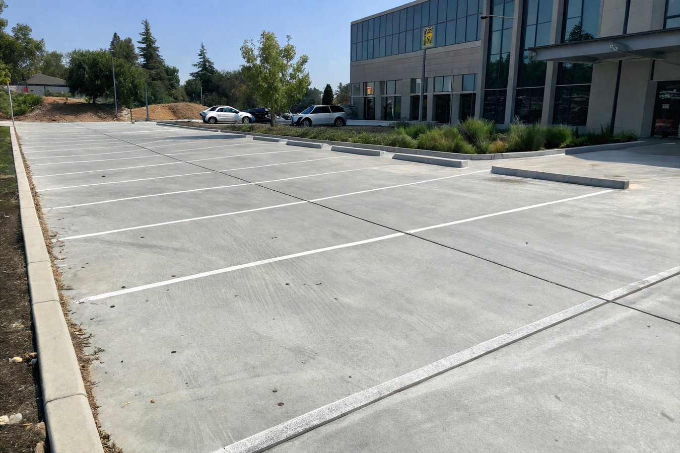 Concrete parking lot building in Charlottesville, VA